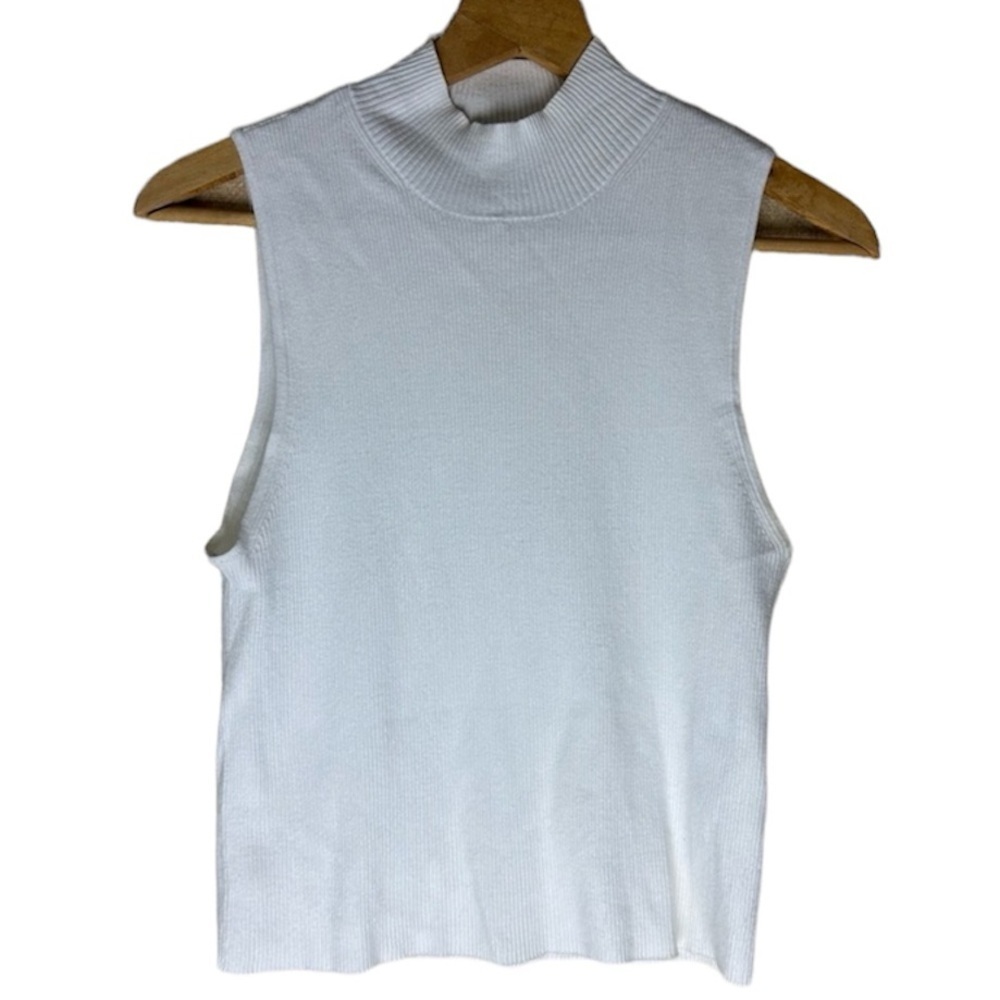 Madewell Wide Ribbed Mock Neck Sweater Tank Size Large